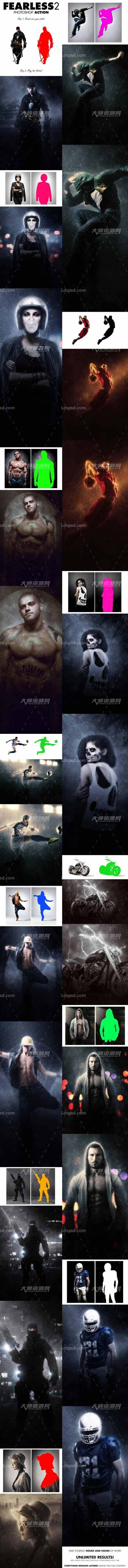 Fearless 2 Photoshop Action,极品PS动作－窗外雨境